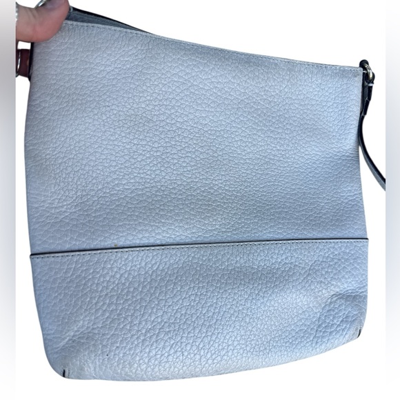 Kate Spade grey/silver pebble leather crossbody with adjustable strap - Picture 8 of 16